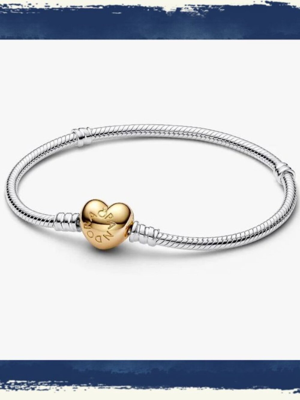CLEARANCE!!  ......Pandora Moments 14k Gold Plated Heart two tone Bracelet